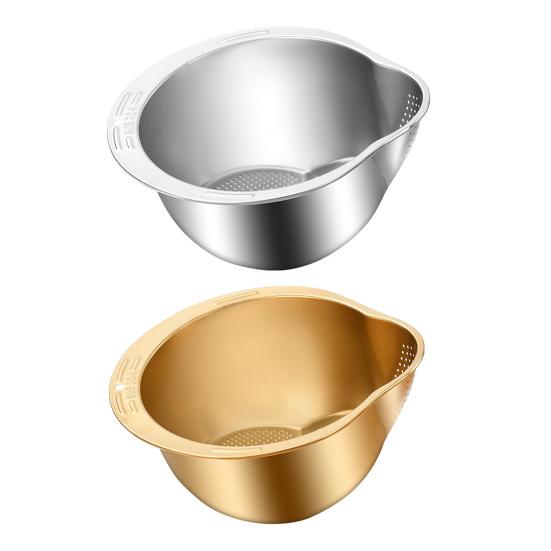 Ситечко для мойки риса из нержавеющей стали, чаша для быстрого дренажа, чаша для мытья риса, сито для риса, дуршлаг, сито для фруктов и овощей, кухонные инструменты