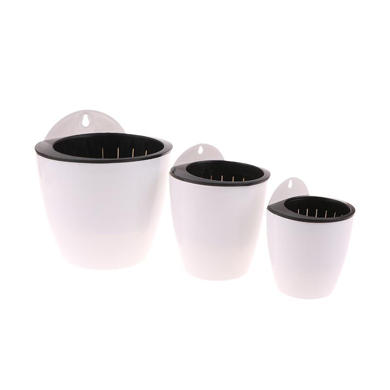 Настенный автоматический влагопоглощающий цветочный горшок для помещений, пластиковый цветочный горшок, сочный зеленый укроп, зеленое растение, цветочный горшок, декор