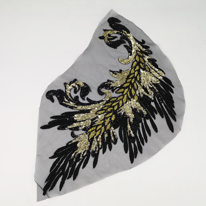 Вышитые нашивки Швейные аксессуары Перья Пайетки Кружево Рукоделие Хвост Феникса Сделай сам Пайетки Нашивки
