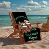 Custom Name Ultra-Soft Beach Towel with Sloth Theme,Ideal for Pool - Camping, Diving - Perfect Travel Essential, Vibrant Beach Towel.