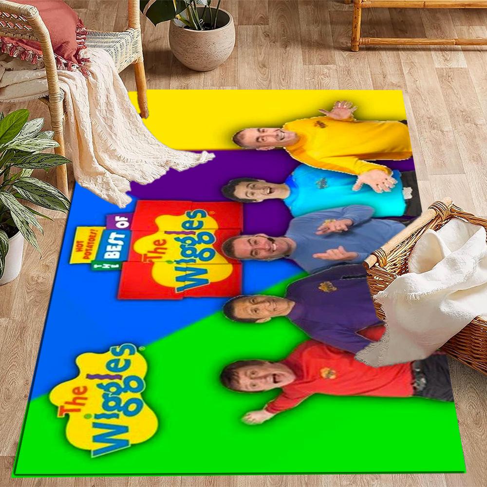 The Wiggles Singing Show Themed Anti-Slip Rugs - Polyester Home Decor, Suitable for Bedrooms, Living Rooms, Doorways, Studios, and Decorations