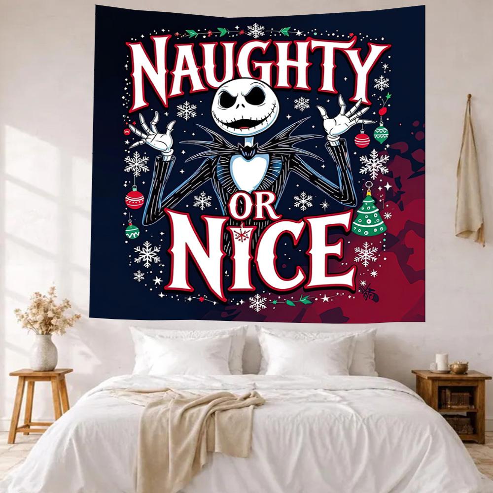 Christmas Nightmare Wall Decor Tapestry Art For Pet Memorial Birthdaywedding Party Backdrop Family Gift