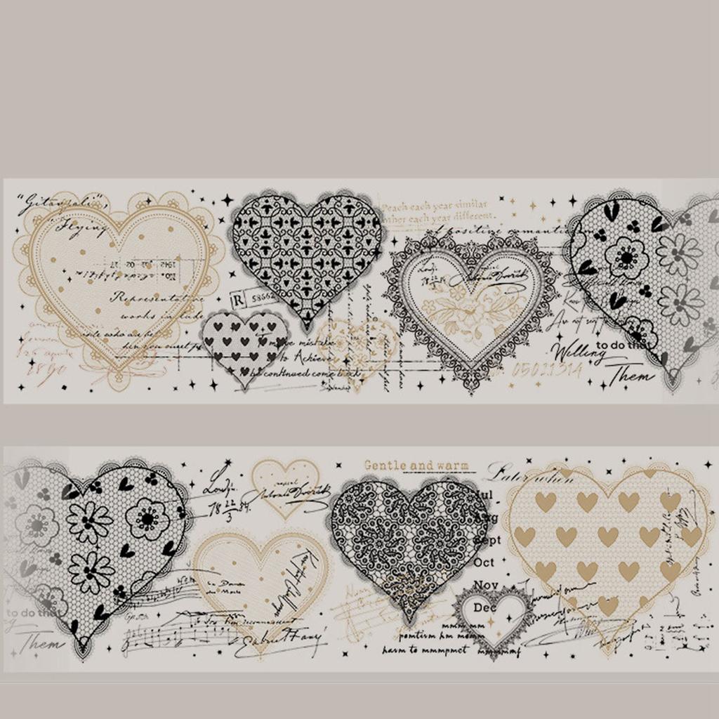 Рулон наклеек PET, простая в использовании многоразовая изысканная кружевная лента для скрапбукинга, альбома, журнала