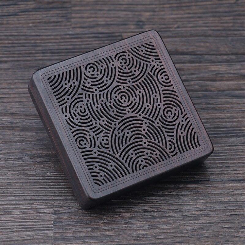 Buddhist Wood Coil Incense Burner Hollow Carved Incense Plate Box Aromatherapy Censer Home Decor