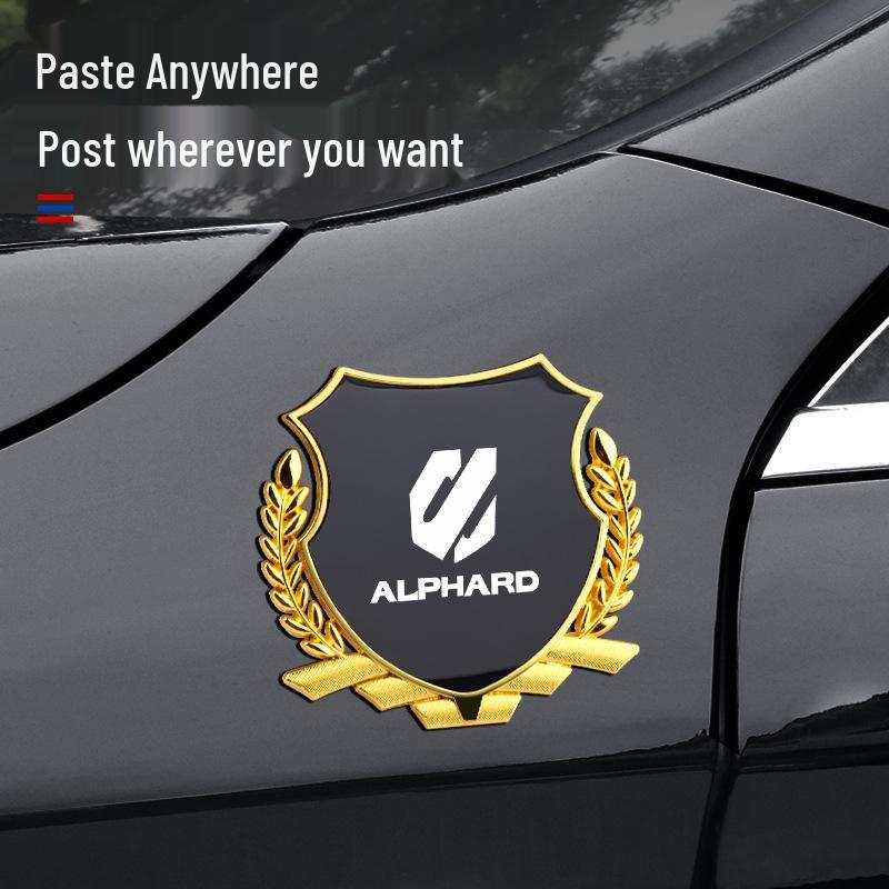Высококачественная металлическая наклейка-эмблема на крыло в виде колоса пшеницы для Toyota Alphard