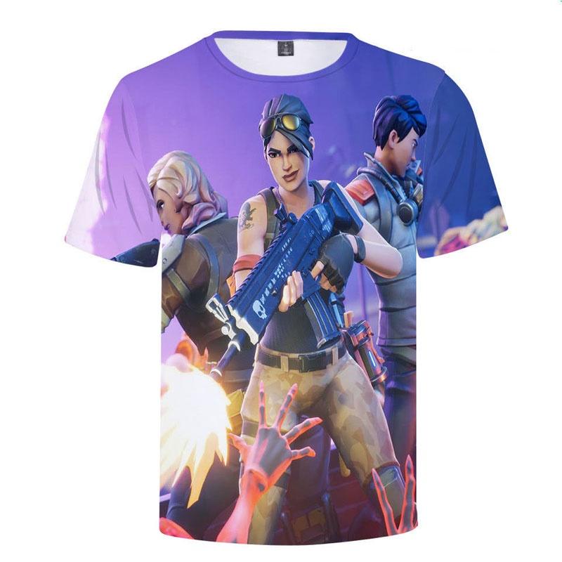 Футболки Fortnite 3D Лучшая видеоигра Battle Royale С коротким рукавом Дышащие
