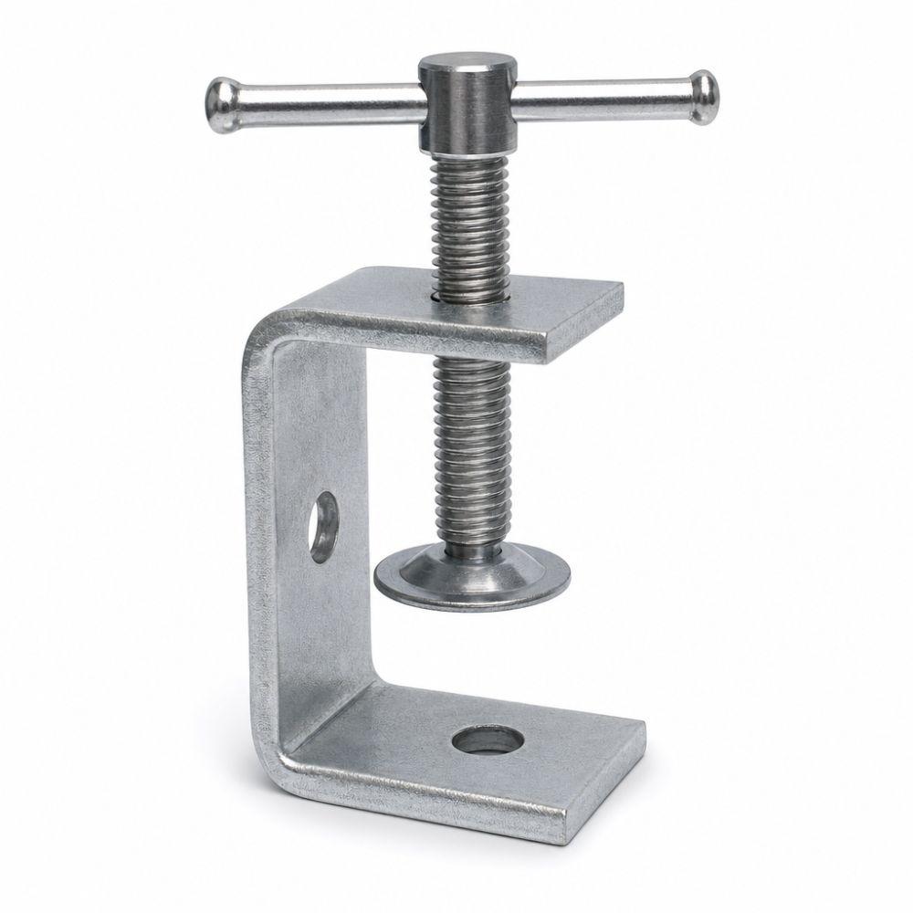 304 Stainless Steel Square Clamp Adjustable Fixed Holder Clip C-clamp Hardware Fasteners