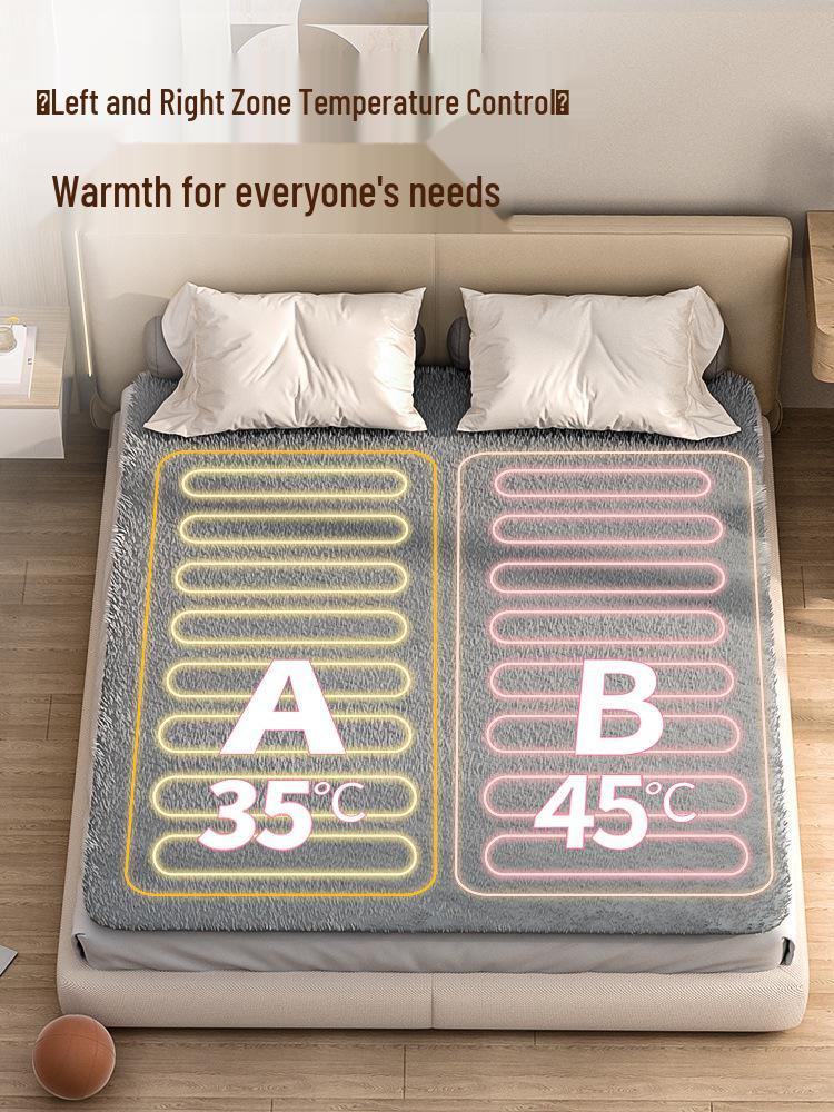 Smart Electric Heating Blanket with Dual Control & Dehumidification for Home - Dust Mite Removal, Water Heating, Constant Temperature