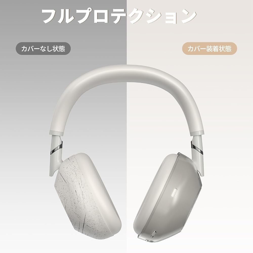 Hard TPU Earpad Protector Set for Sony WH-1000XM6 - Impact Resistant & Stain Resistant, Clear Material, Includes Cleaning Cloth, Available in 4 Colors