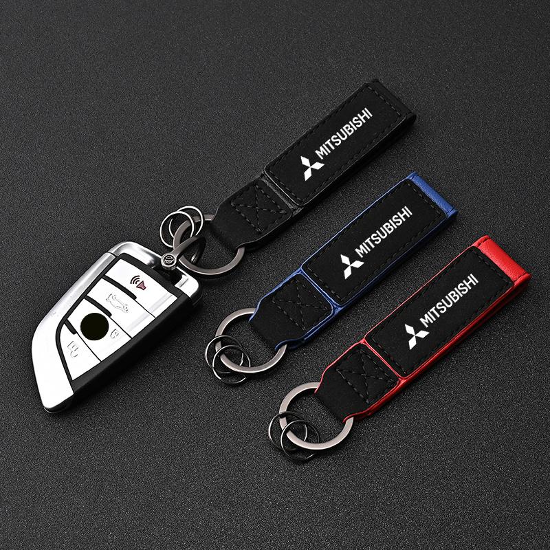 gzbf5 Zinc Alloy Keychain Car Emblem Keyring Pendant Buckle For Mitsubishi Lancer EX Asx Outlander Pajero L200 Galant Auto Accessories