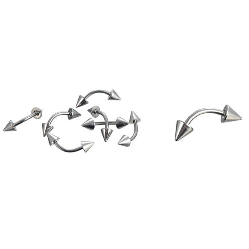 85 шт./компл., титановая сталь, язык, губа, нос, пупок, кольцо для пирсинга, ювелирные изделия