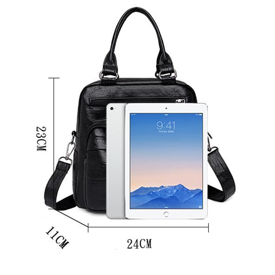 Повседневная женская многофункциональная сумка-мессенджер, модная мягкая искусственная кожа, дизайнерские женские рюкзаки для школы, подростков, дорожный рюкзак