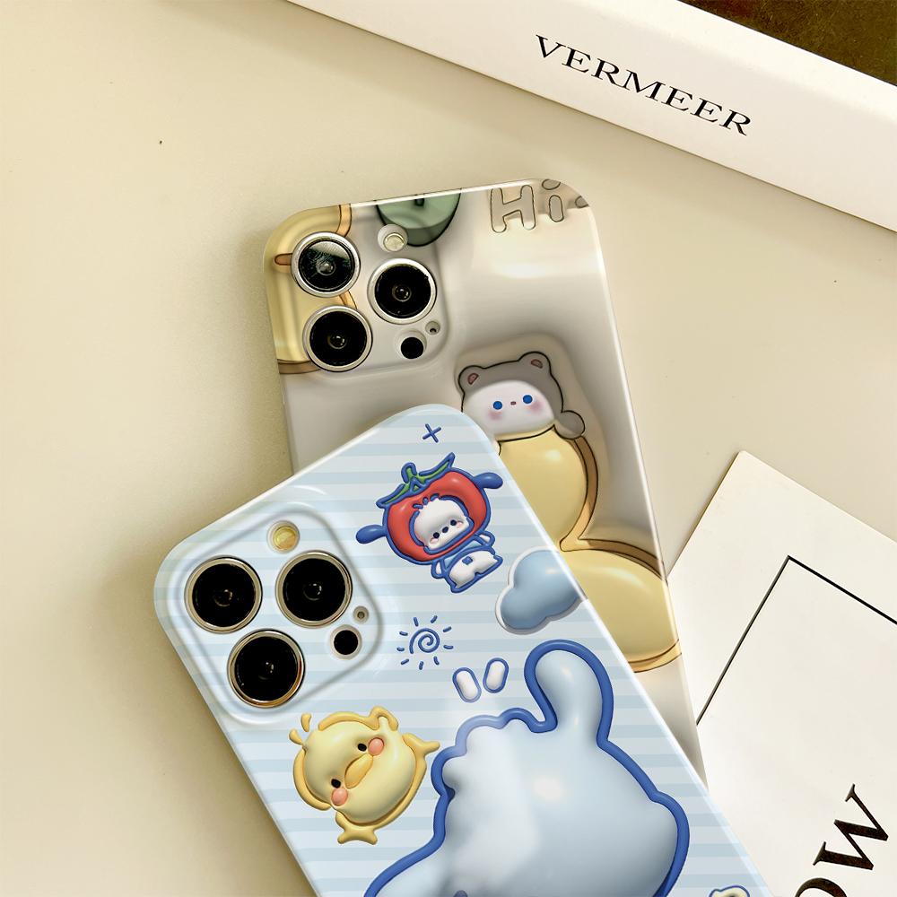 Для iPhone 16 Samsung S23 A23 A52 A33 A73 A53 Huawei Honor Xiaomi Redmi OPPO Vivo Узор кролика и подсолнуха Полная защита камеры Жесткий чехол для телефона