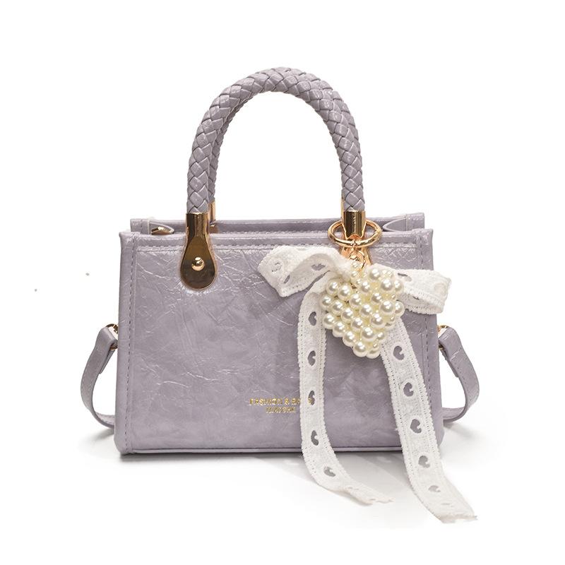 Модная Универсальная Портативная Маленькая Квадратная Сумка Женская Новая Однотонная Сумка Через Плечо Мессенджер