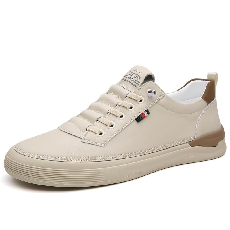 Fashion Handmade Skate Shoes Men All-match Mens Sneakers Male Shoes Classic Men Casual Shoes Lace-Up Men's Leather Outdoor Footwear