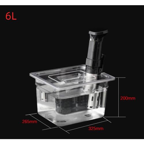 Large Capacity Square Food Container with Lid for Sous Vide Cookers, Clear Sleeve for Slow Cooker Box Storage Case, Sous Vide Cooking Storage Containe