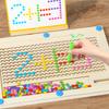 Montessori Magnetic Drawing Board for Toddlers Magnet Beads Maze and Pen Drawing Board Educational Sensory Travel Toys
