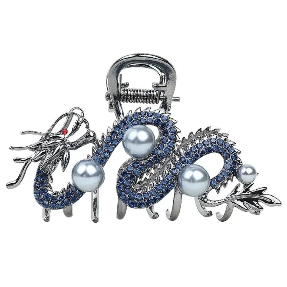 Синий дракон Синий дракон шпилька для волос Простая мода с жемчугом для женщин