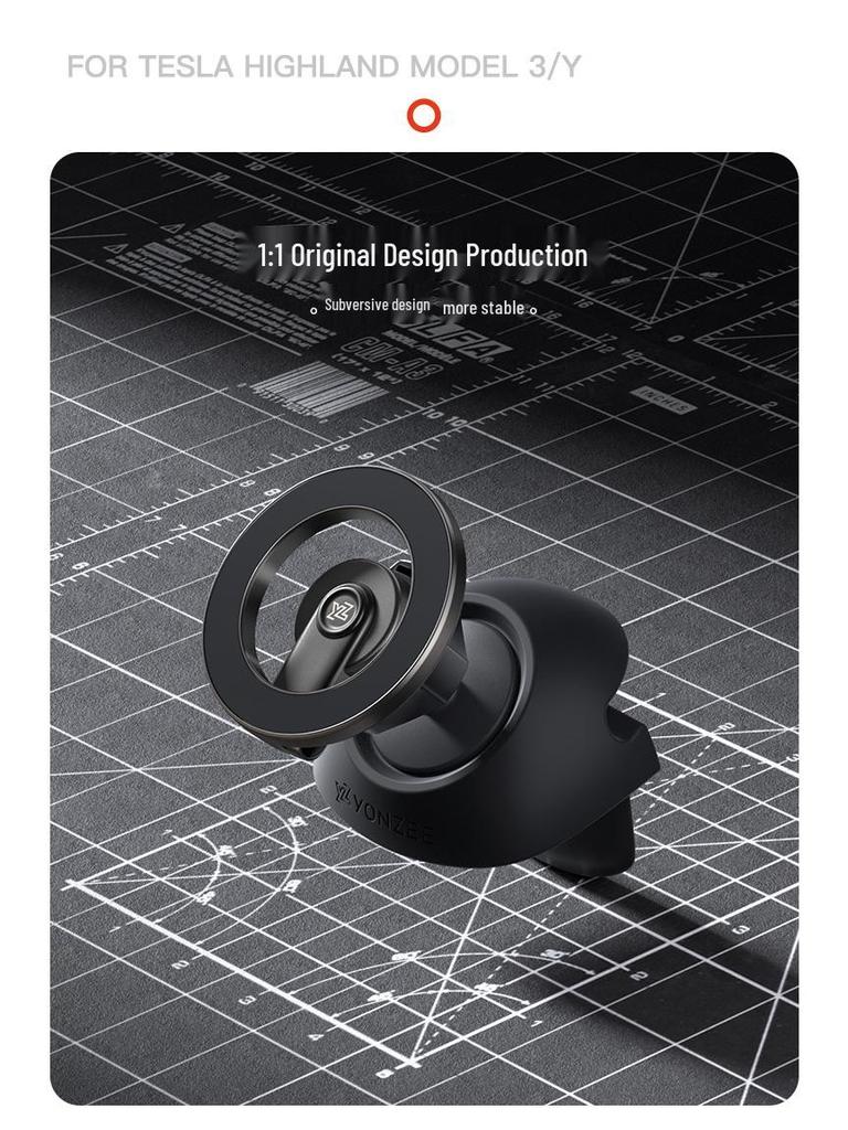 Tesla Model 3/Y Refreshed A-Pillar Mobile Phone Car Mount - Dedicated Navigation Accessory