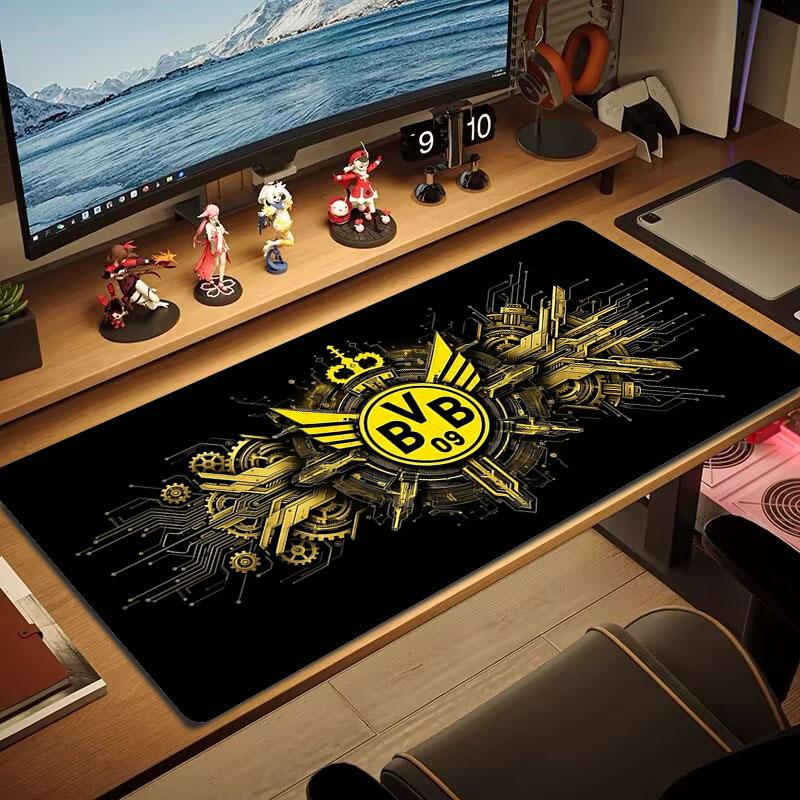 Borussia Large Size Mouse Pad Large Gaming Table Cushion Non-slip Laptop Tablet Big Mousepad XXL Mat Mini PC Playmat With Lock edge