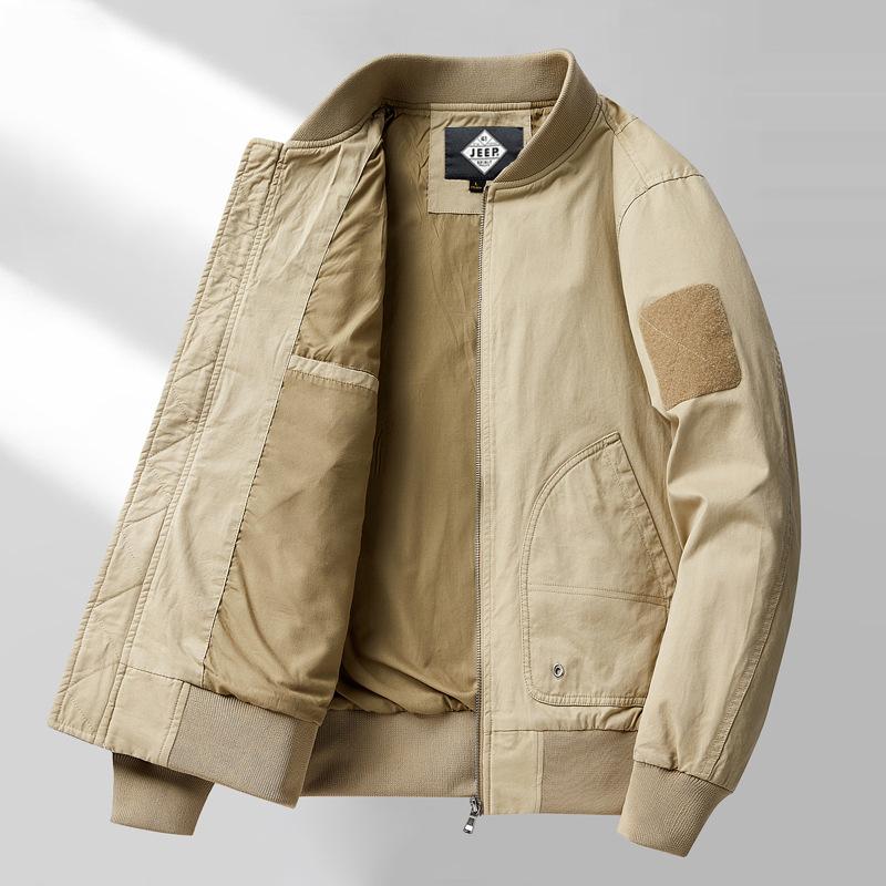 Cotton Bomber Jacket Men's Spring and Autumn Loose Large Size Men's Baseball Jacket