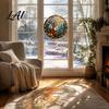 Decorative Window Stickers Christmas Stained Glass Film Sun Rainbow Style Cling Catcher Static Elk Holly