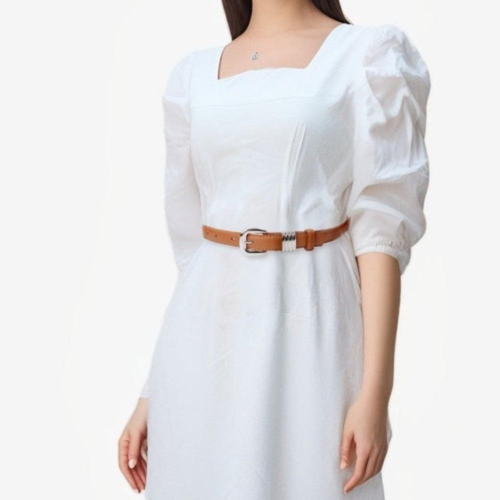 Thin Women's Belt PU Leather Dress Jeans Belt Simple Waist Belt Ladies