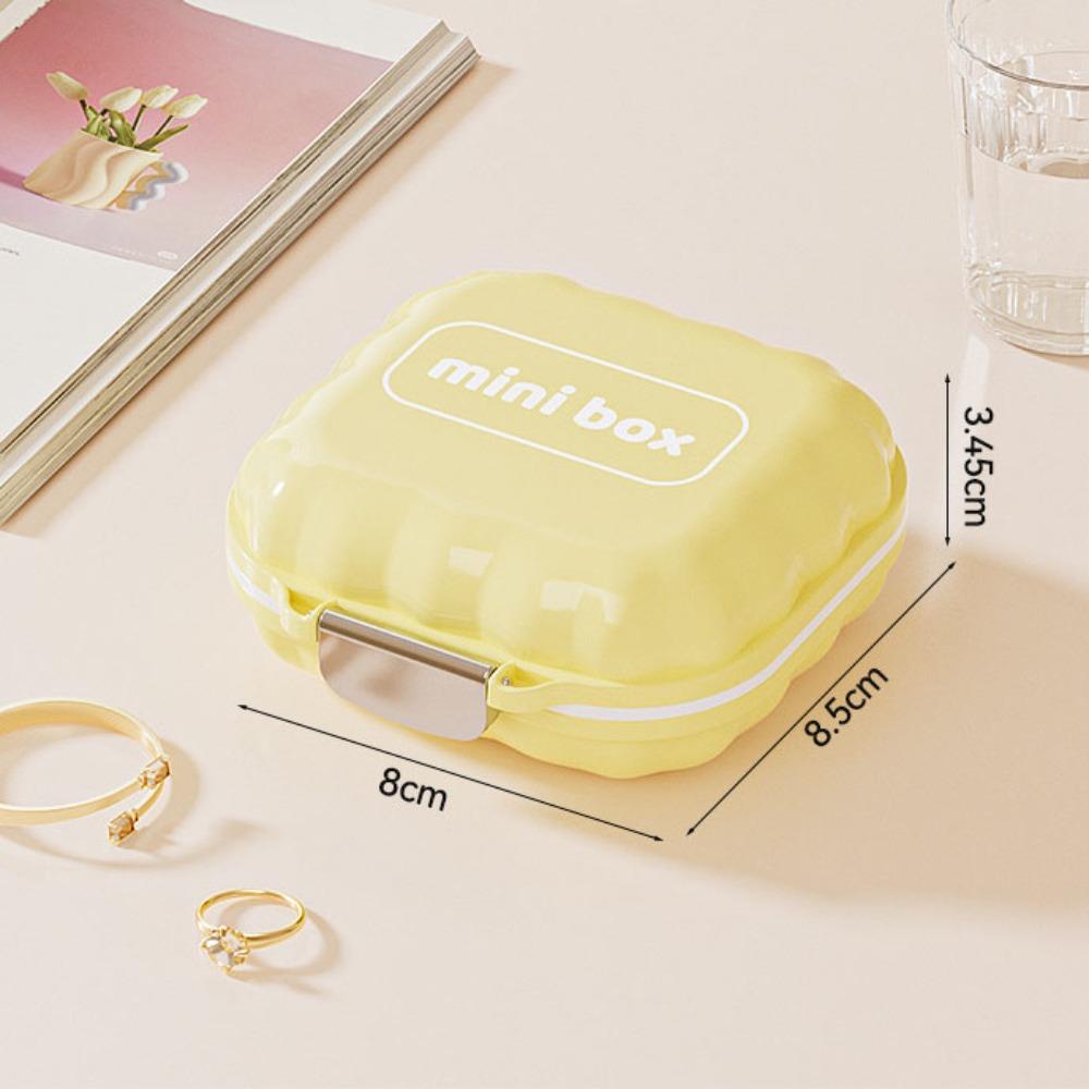 Durable Mini Portable Storage Box Moisture-proof 7 Grids Trinkets Storage Case Sealed Pill Boxes