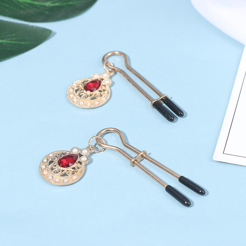 1 пара металлических зажимов для сосков на груди, зажим для женского клитора, ювелирные изделия для пирсинга, секса