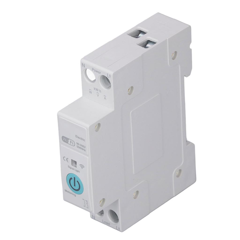 WiFi Smart Circuit Breaker with Metering Wireless Remote Control Switch Breaker for Home Use DIN