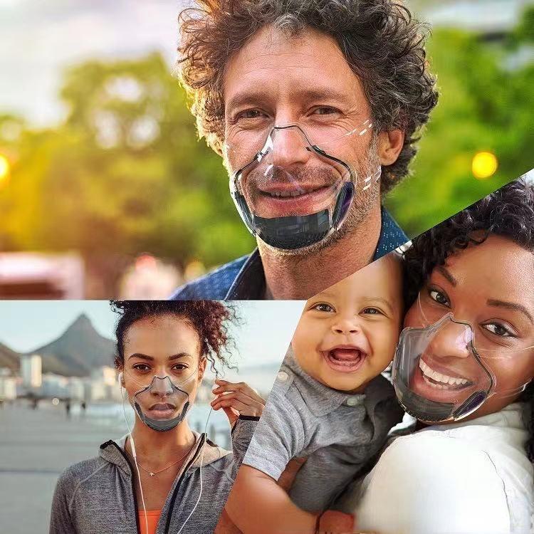 Защитная маска, прозрачная крышка для рта, прочная маска для взрослых, защитная маска для лица, комбинированная пластиковая многоразовая противотуманная пылезащитная маска