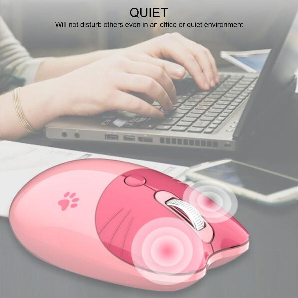 2.4G Cat Wireless Mouse Plug Play Cute Mouse Funny Wireless Mouse Office