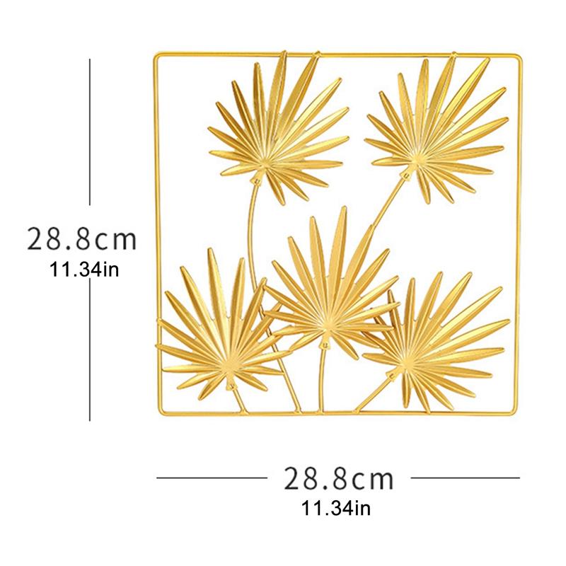 Nordic Metal Leaf Iron Wall Hanging Plant Wall Подвесной настенный светильник Mural Спальня Гостиная Домашний декор Черепаха Лист Украшение стены