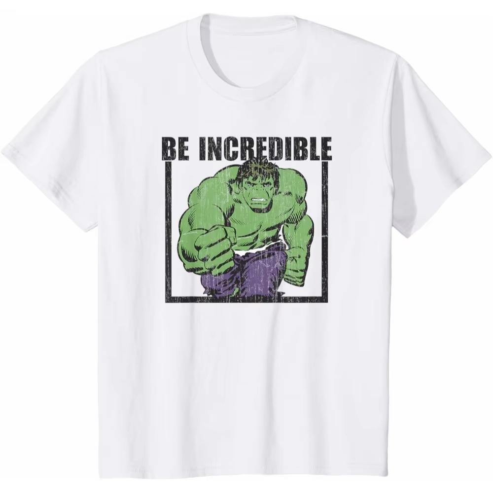 Incredible Hulk Marvel TShirt Unisex Short Sleeve Motivational Style Premium Cotton Regular Fit Crew Neck Casual Top for Men