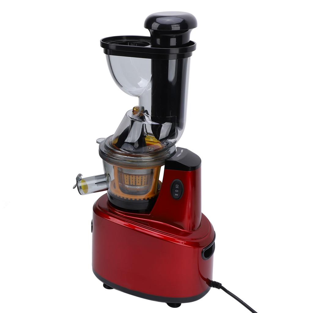 Electric Juicer Red 500W 65Db Slow Masticating Multifunctional Wide Mouth Juice Extractor for