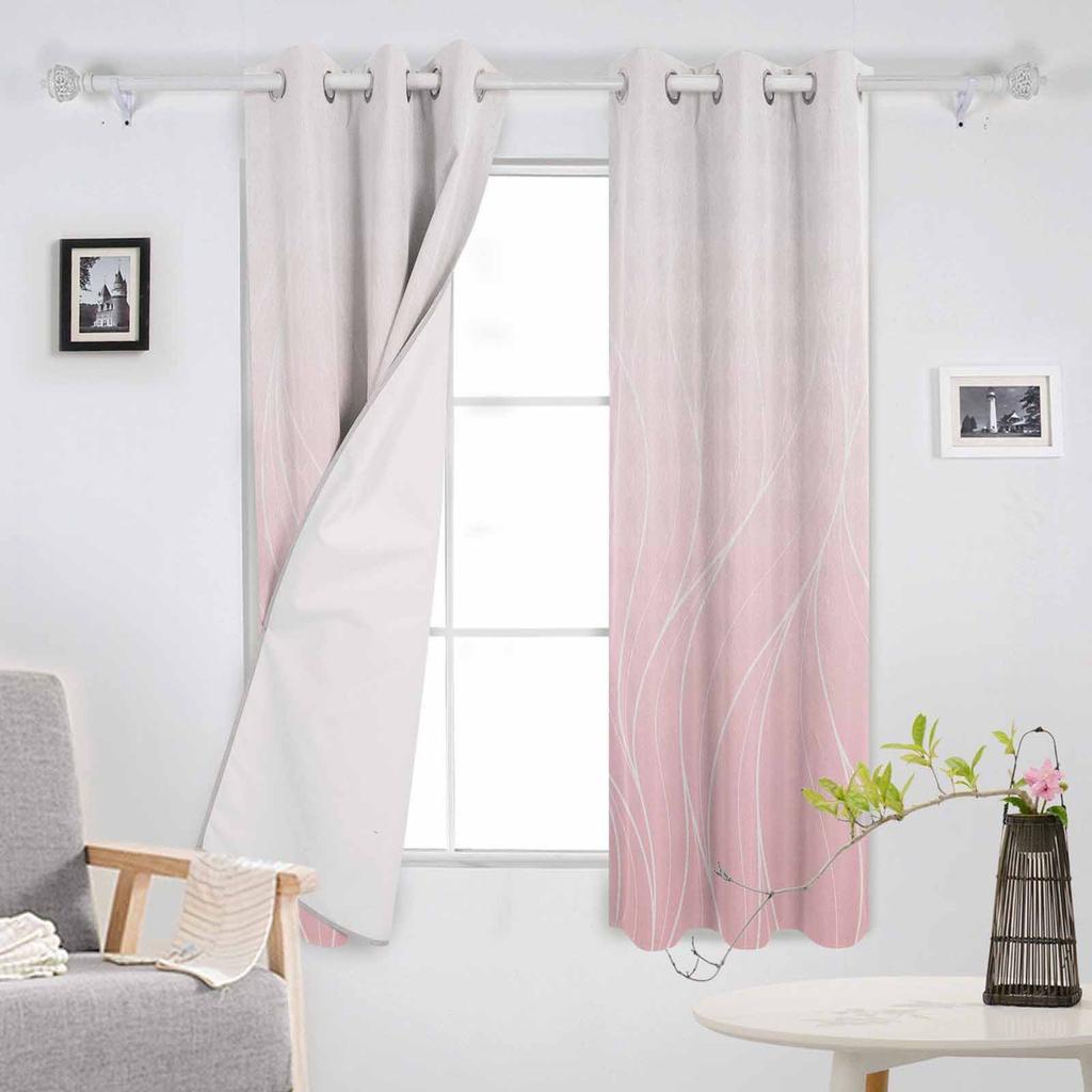 Розовые градиентные линии текстуры затемняющие шторы для гостиной спальни оконные шторы жалюзи занавески