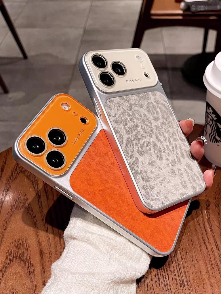 Чехол для iPhone 17 Pro Max с принтом под леопардовую кожу, с большим окном и полной защитой от падений