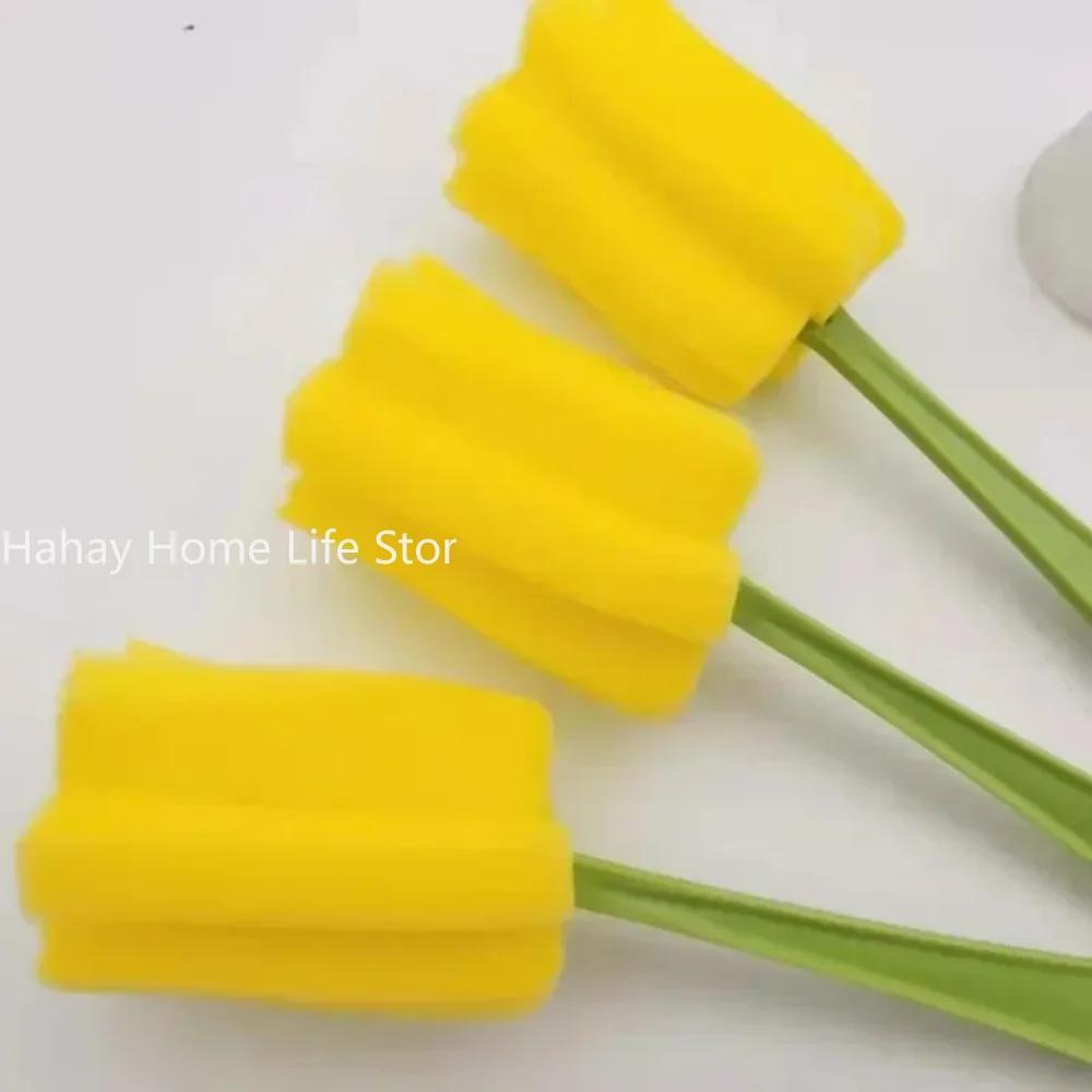 1 шт. Щетка для бутылочек, соска-пустышка, губка для чистки, щетка для чистки стеклянных поверхностей, ручной инструмент с мягкой головкой для чистки