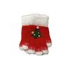 Knitted Christmas Gloves Unisex Christmas Tree Pattern Gloves Winter Touch Screen Fuzzy Gloves