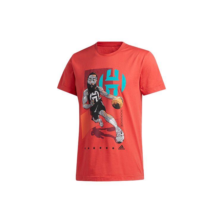 Adidas Basketball Sports Short Sleeve T-Shirt Men Tops Glory-Red FT8836