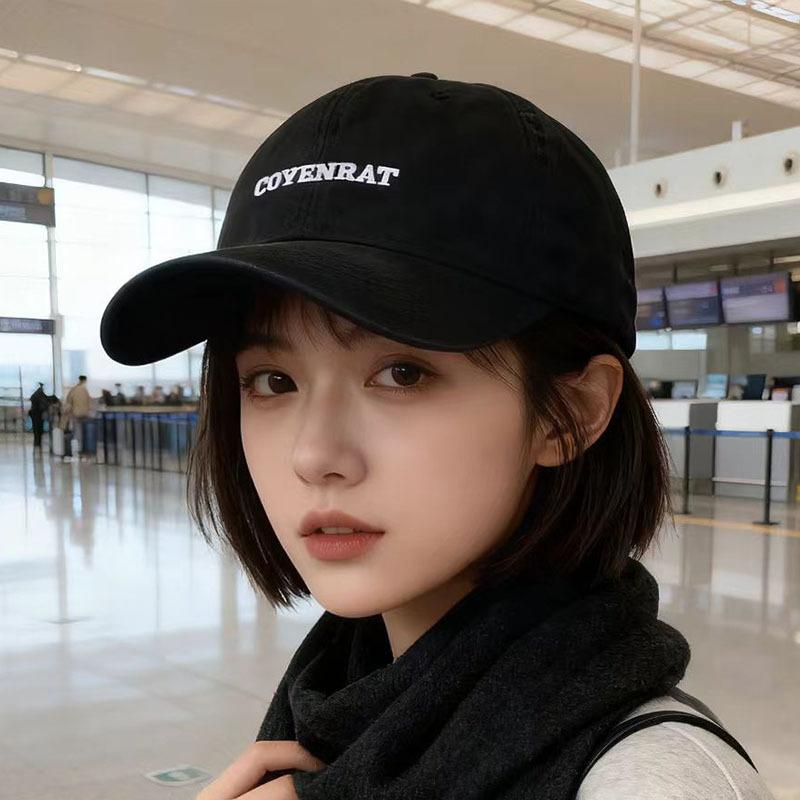 Baseball cap, wide brim, big face, small face, men's and women's models, big head circumference, purple peaked cap, student visor.