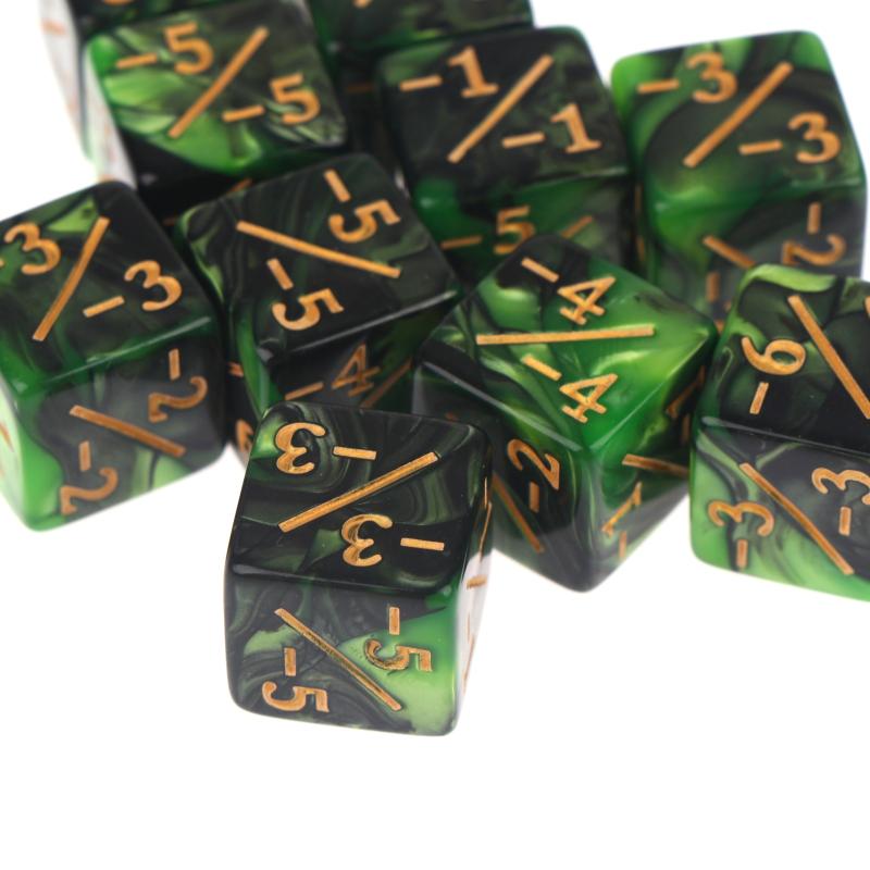 10 шт. Набор кубиков Dnd Плюс1 Минус1 D&D Позитивный Негативный Magic Gathering Токен Игровые Аксессуары