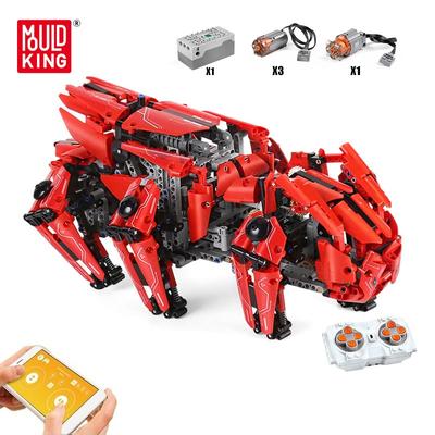 MOULD KING 20005 Технические строительные блоки, приложение с дистанционным управлением, робот, моторизованный прогулочный танк, модель кирпичей, детские игрушки, Рождественский подарок