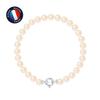 Bracelet - - Freshwater Cultured Pearls 6-7 Mm - Natural Pink - 9 Carat White Gold - Women