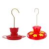 Hummingbird Feeder Leak-proof Design Dish Feeder with 6 Flower-Shaped Feeding Mouths Easy Refill Hummingbird Feeder