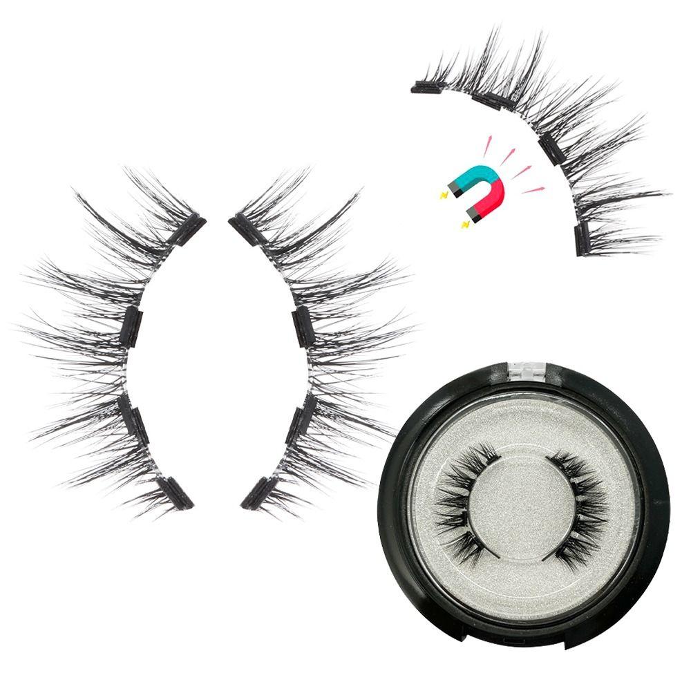 Looking Natural With Applicator Easy to Wear Eye Makeup Tools Handmade Magnetic Eyelashes
