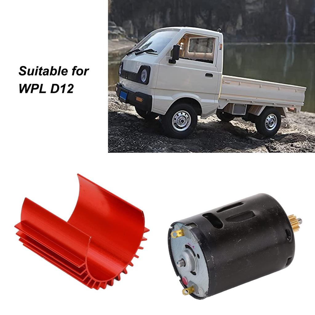 Cryfokt 370 Motor for WPL D12 RC Car, Reliable Performance, Heat-Resistant Engine, Ideal for Hobbies and Enthusiasts (Red)