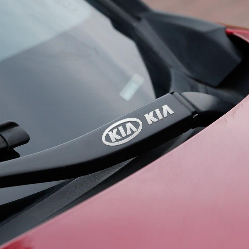 AABIV1 For Kia Rio Ceed Sportage Cerato Soul Sorento Picanto Optima Car Metal Emblem Wiper Stickers Reflective Decor Decals Accessories