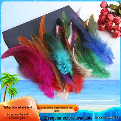 Желтое куриное перо для поделок своими руками, ювелирных изделий и товаров для домашних животных