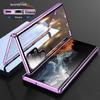 360 Double Sided Glass Magnetic Metal Case For Samsung Galaxy S25 S24 S23 FE S22 S21 Ultra Plus Full Lens Protection Snap Lock Cover